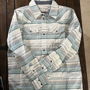 Striped Button-Up Shirt